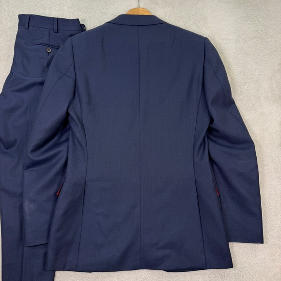 SUITSUPPLY Lazio Vitale Barberis Mens 38L Navy Wool Suit Jacket Pants 34x31 EUC